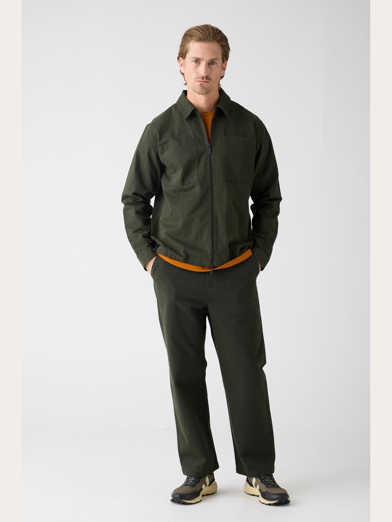 KnowledgeCotton Apparel - MEN Flint wide chino pants Pants 1090 Forrest Night