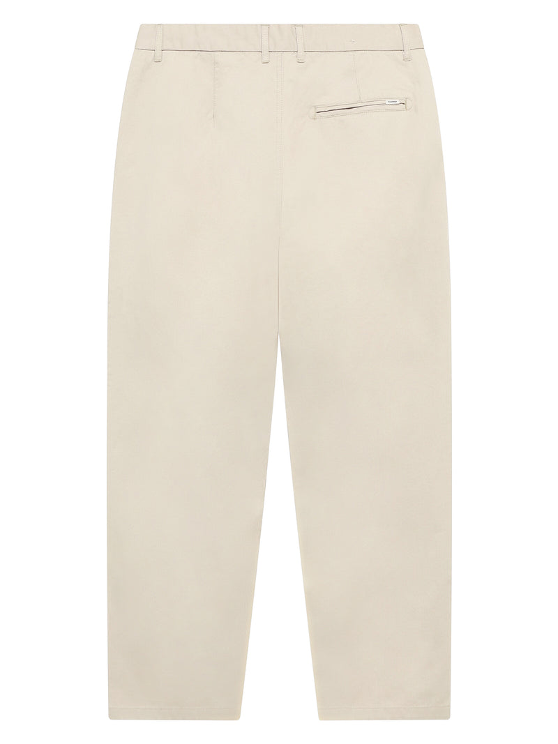 KnowledgeCotton Apparel - MEN Flint wide chino pants Pants 1228 Light feather gray