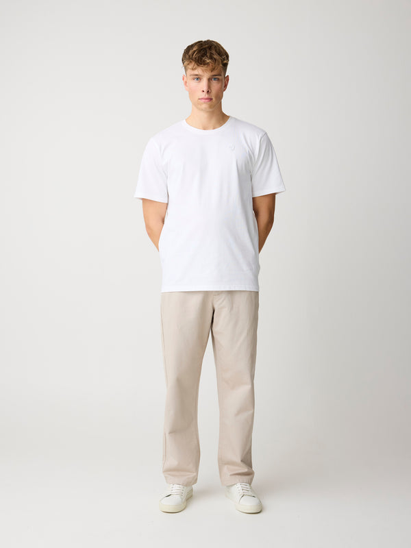 KnowledgeCotton Apparel - MEN Flint wide chino pants Pants 1228 Light feather gray