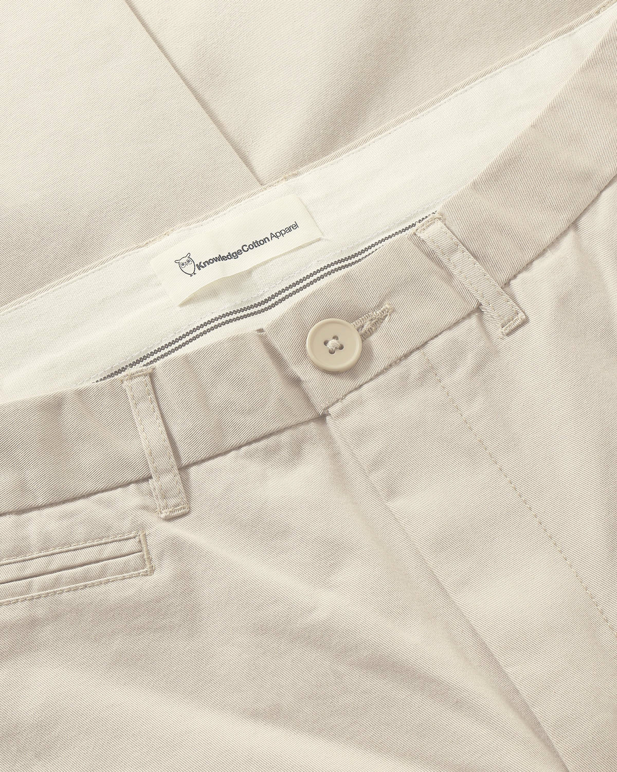 KnowledgeCotton Apparel - MEN Flint wide chino pants Pants 1228 Light feather gray