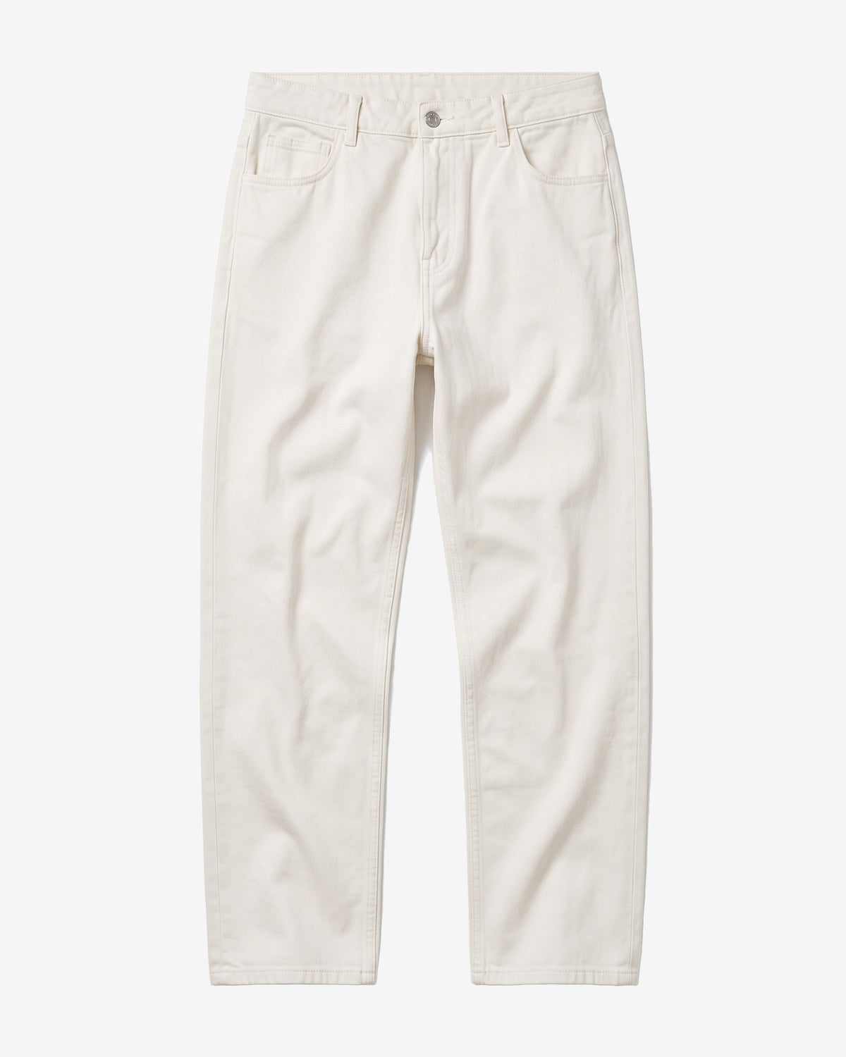 KnowledgeCotton Apparel - MEN Flint wide twill pants Pants 1387 Egret