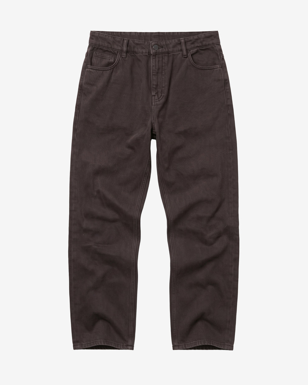 KnowledgeCotton Apparel - MEN Flint wide twill pants Pants 1487 Chocolate Torte