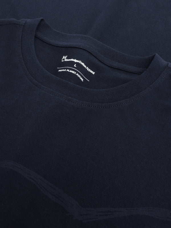 KnowledgeCotton Apparel - MEN Front print t-shirt T-shirts 1412 Night Sky