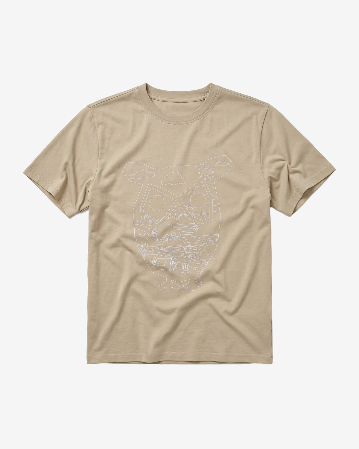 KnowledgeCotton Apparel - MEN Front print t-shirt T-shirts 1495 Twill