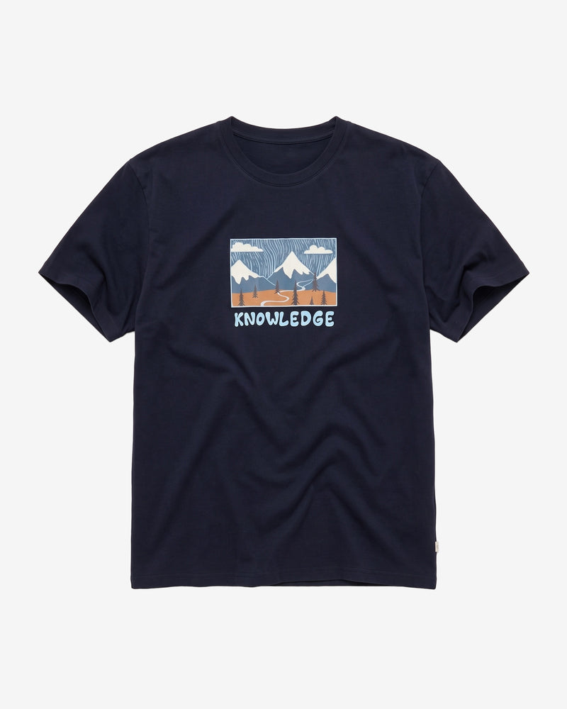 KnowledgeCotton Apparel - MEN Front print t-shirt T-shirts 1412 Night Sky