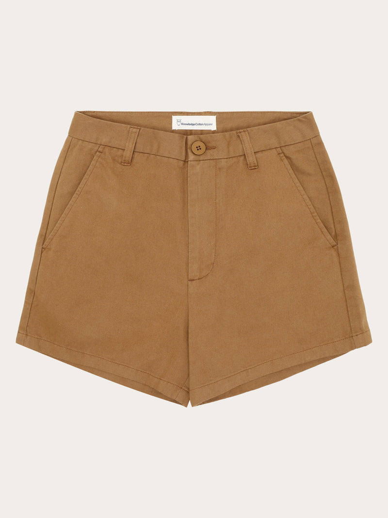 KnowledgeCotton Apparel - WMN GALE boyfriend mid-rise twill chino shorts - GOTS/Vegan Shorts 1019 Tuffet