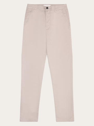 KnowledgeCotton Apparel - WMN Iris slim pique pant Pants 1228 Light feather gray