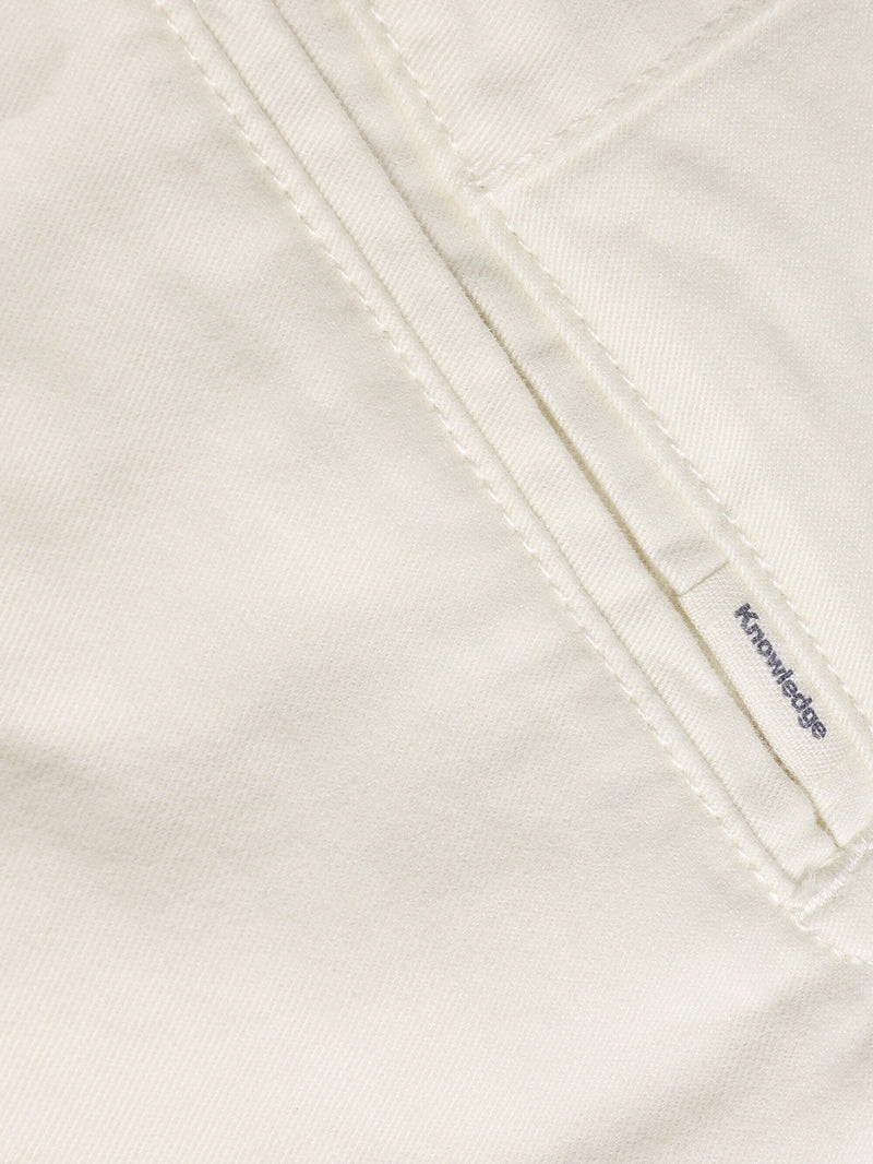 KnowledgeCotton Apparel - WMN IRIS mom mid-rise twill chino - GOTS/Vegan Pants 1387 Egret