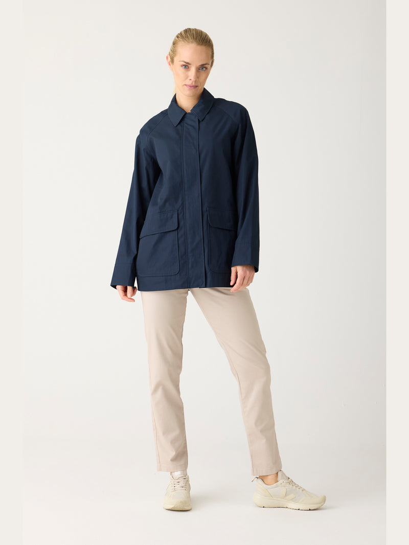 KnowledgeCotton Apparel - WMN IRIS mom mid-rise twill chino - GOTS/Vegan Pants 1387 Egret