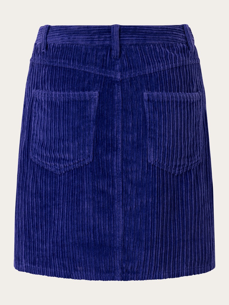 KnowledgeCotton Apparel - WMN Irregular corduroy skirt Skirts 1416 Deep Purple