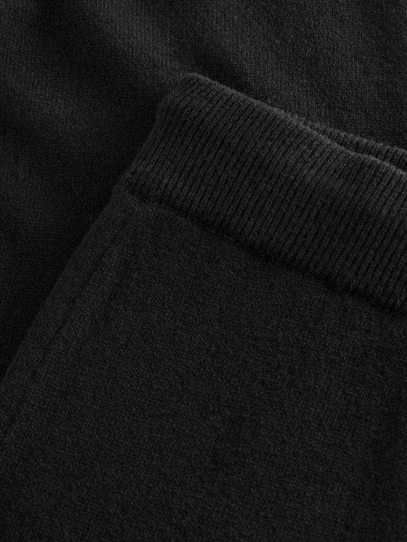 KnowledgeCotton Apparel - WMN JADE hybrid knitted jog pants Pants 1300 Black Jet