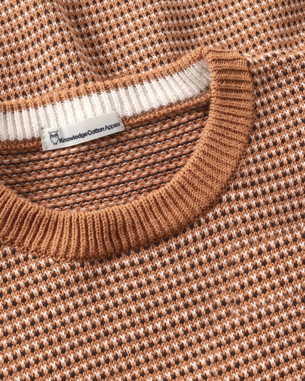 KnowledgeCotton Apparel - MEN Jacquard crew neck sweater Knits 1499 Lion