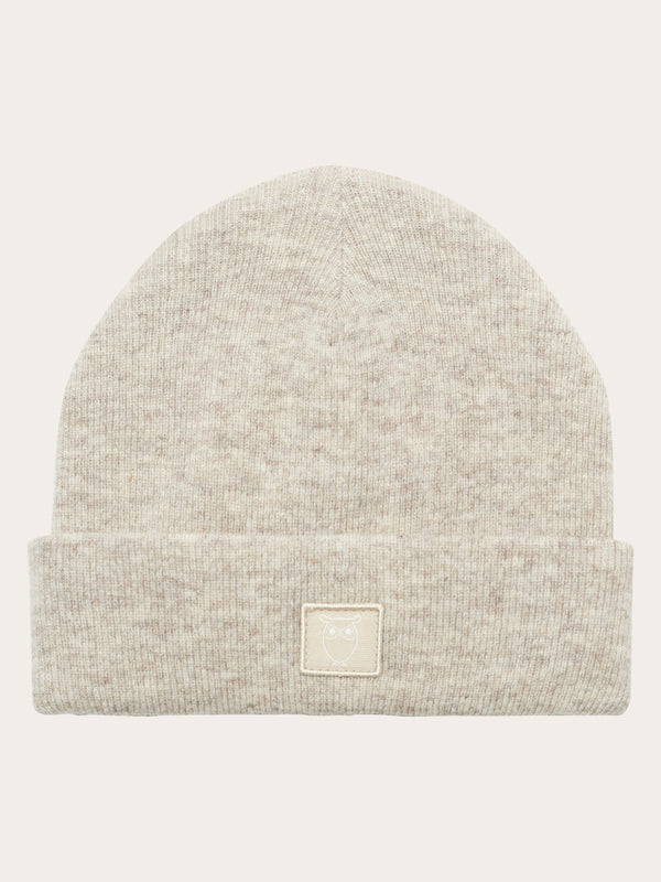 KnowledgeCotton Apparel - YOUNG Kids Wool beanie Hats 1074 Nature Melange