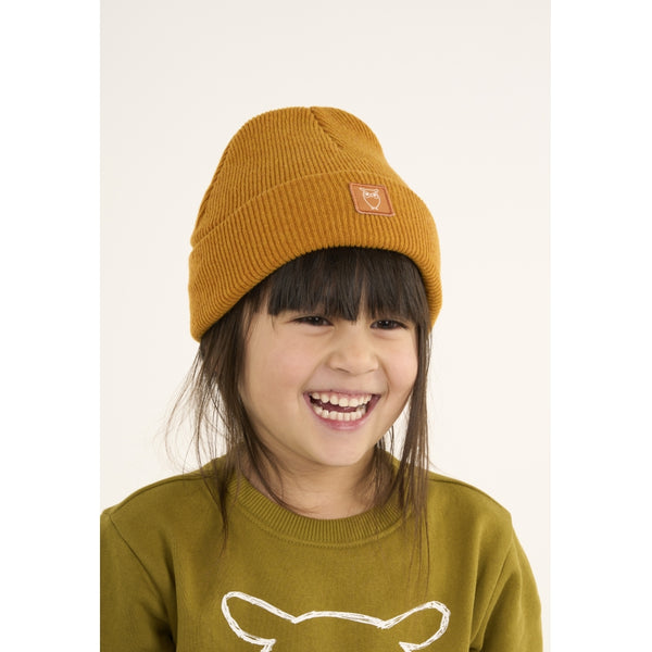 KnowledgeCotton Apparel - YOUNG Kids Wool beanie Hats 1365 Desert Sun
