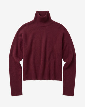 KnowledgeCotton Apparel - WMN Lambswool high neck sweater Knits 1281 Fig