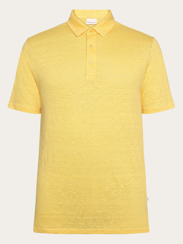 KnowledgeCotton Apparel - MEN Linen polo Polos 1482 Yarrow