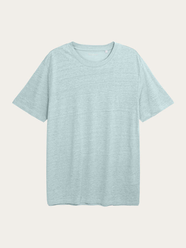 KnowledgeCotton Apparel - MEN Linen t-shirt T-shirts 1436 Gray Mist