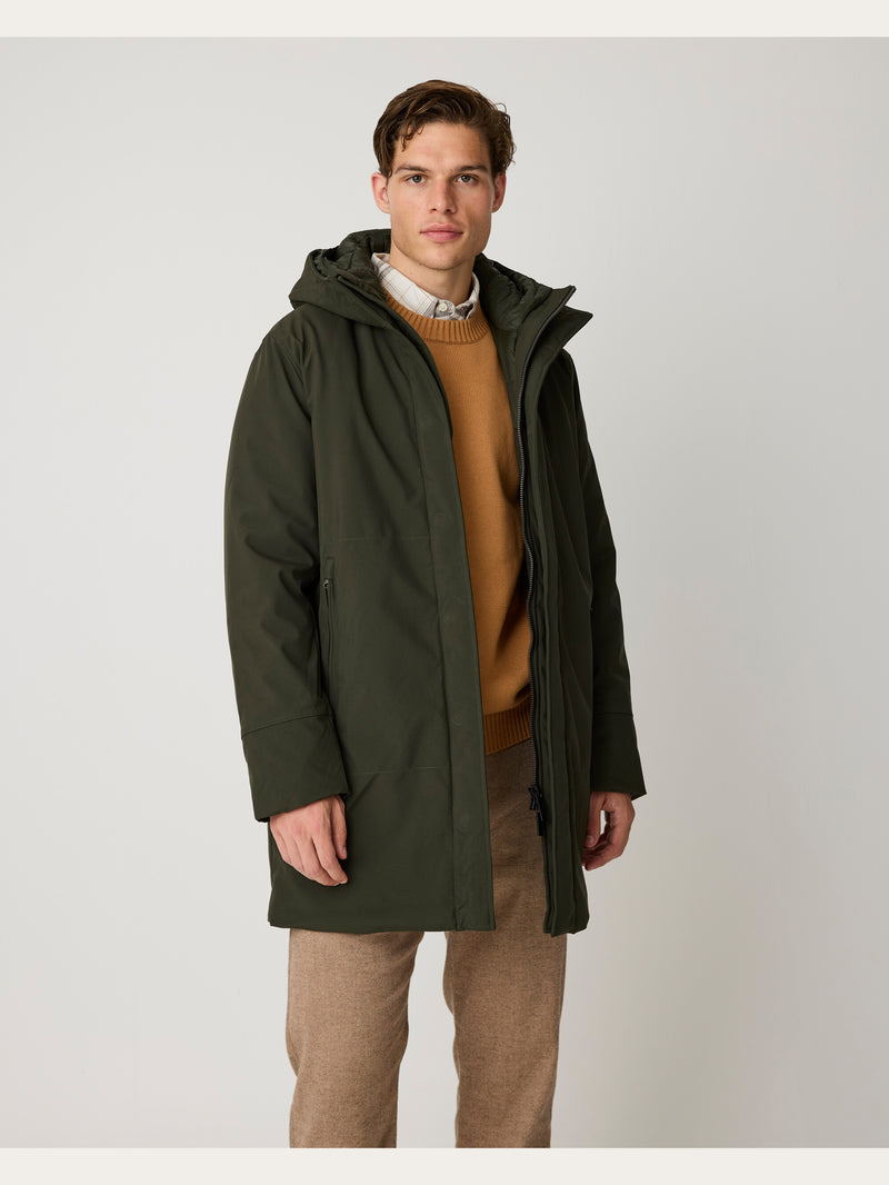 KnowledgeCotton Apparel - MEN Long soft shell jacket CLIMATE SHELL™ Jackets 1090 Forrest Night
