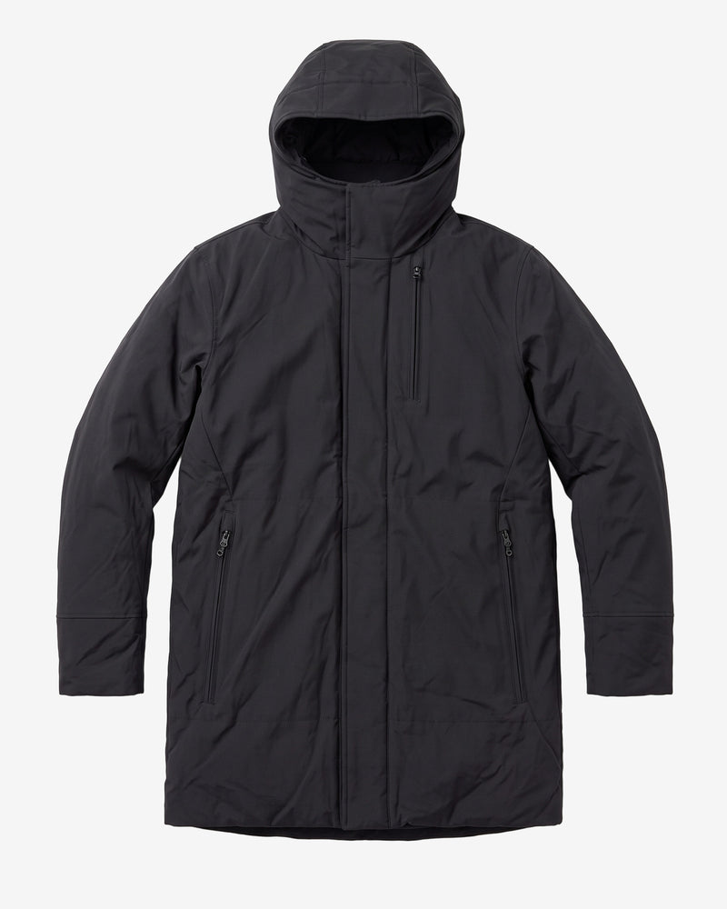 KnowledgeCotton Apparel - MEN Long soft shell jacket CLIMATE SHELL™ Jackets 1300 Black Jet