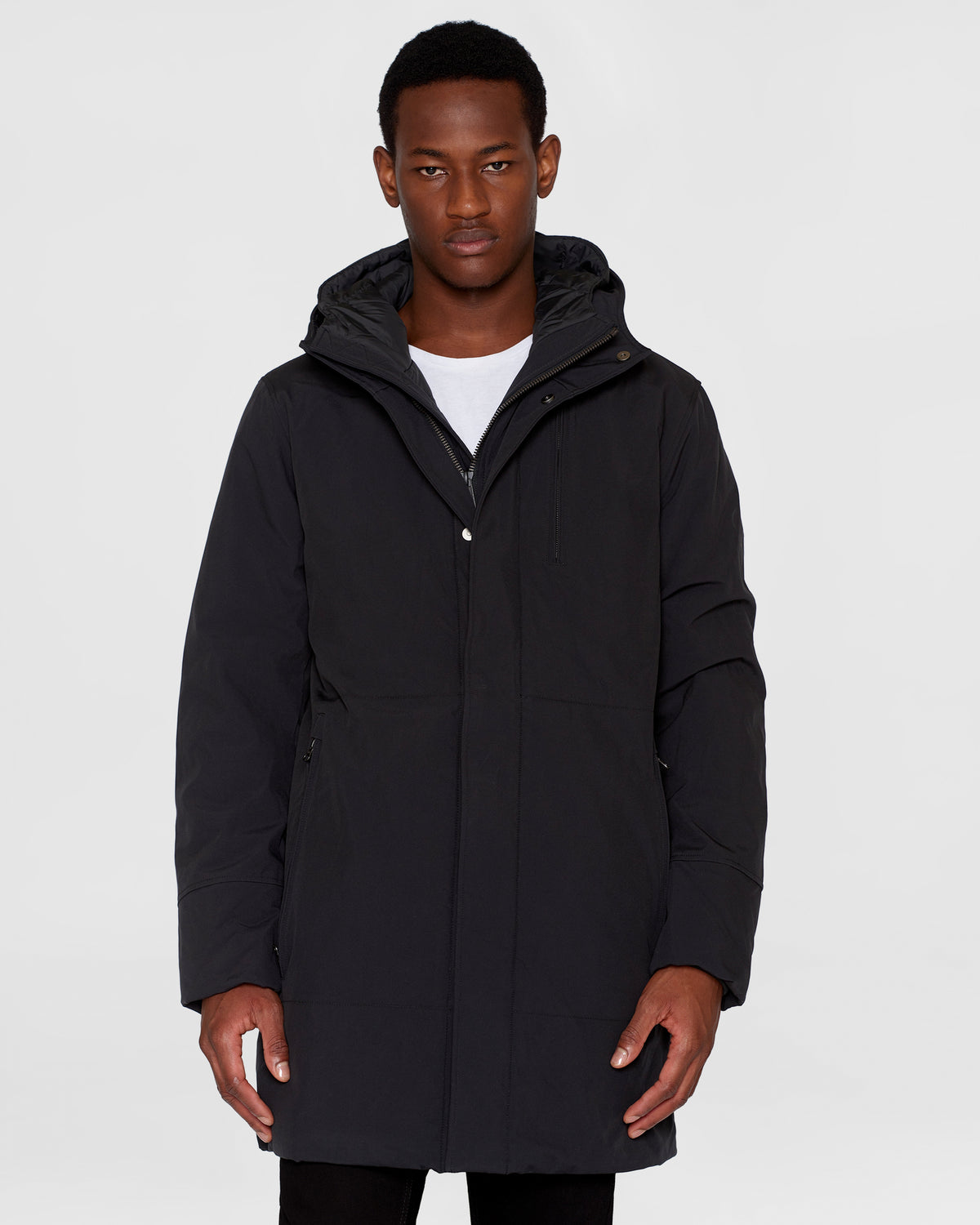 KnowledgeCotton Apparel - MEN Long soft shell jacket CLIMATE SHELL™ Jackets 1300 Black Jet