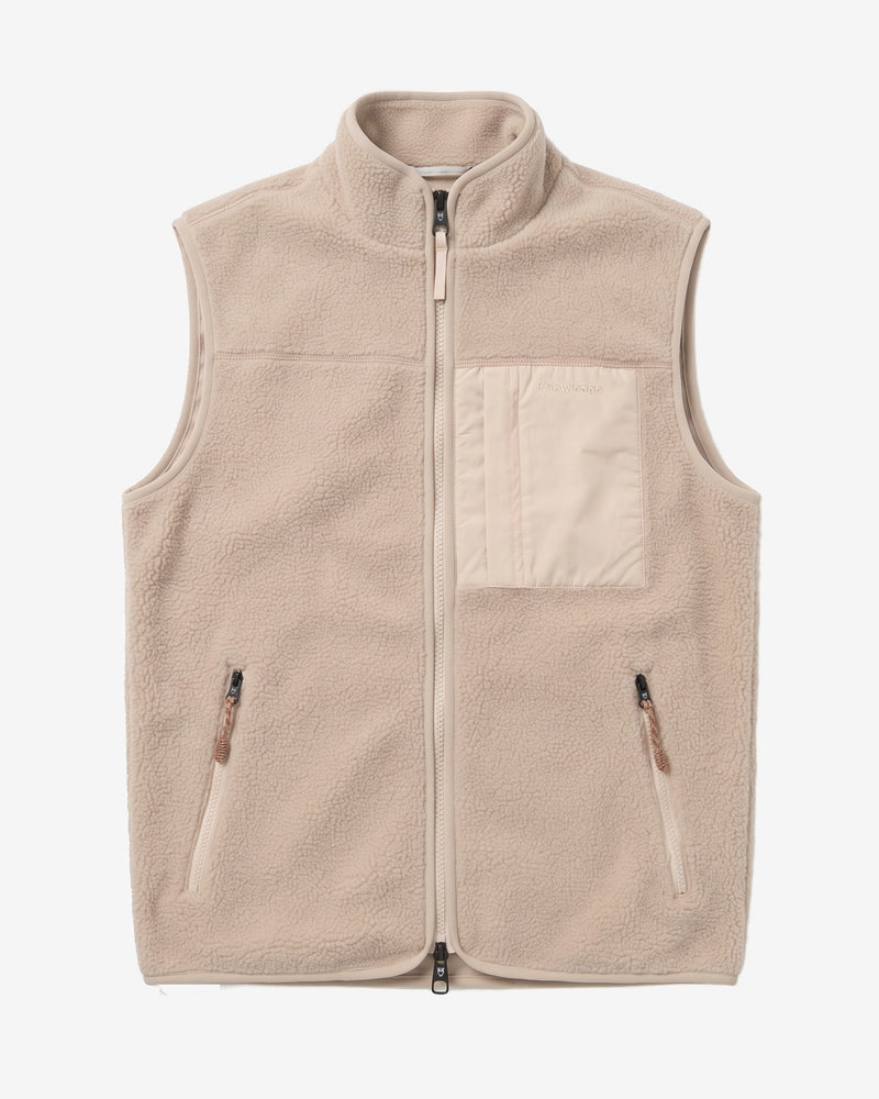 KnowledgeCotton Apparel - UNI Loose Fit Zip Fleece Vest GRS/Vegan Fleeces 1228 Light feather gray