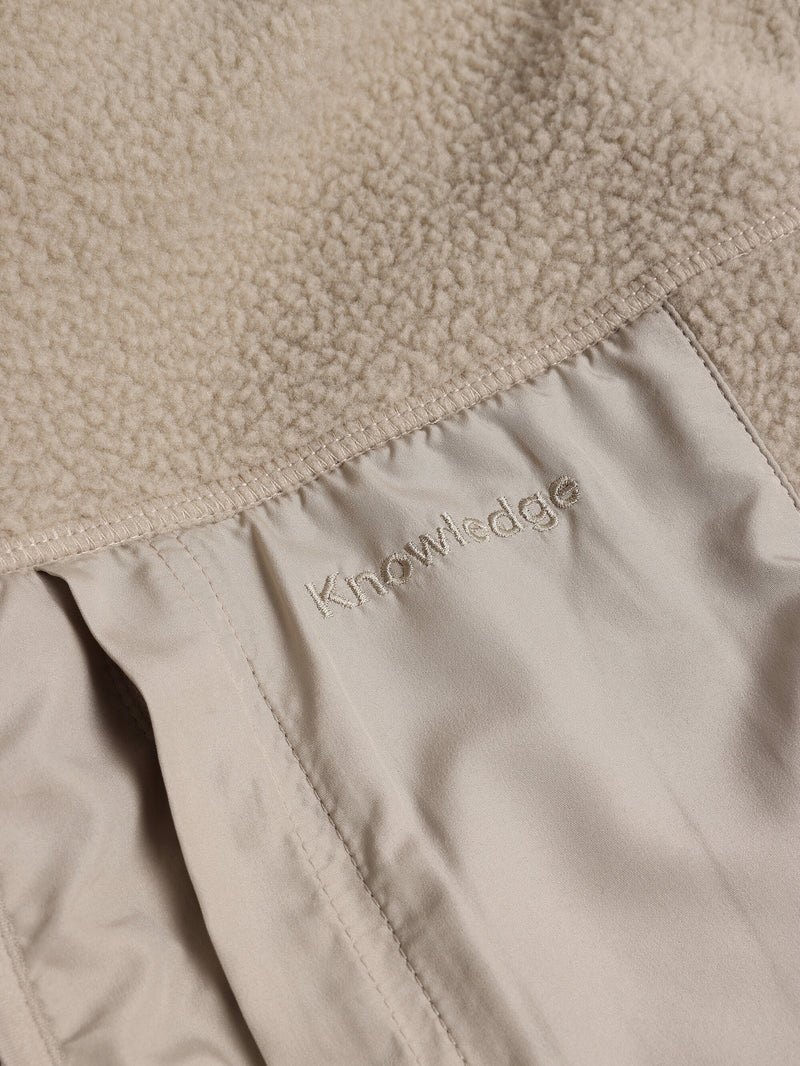KnowledgeCotton Apparel - UNI Loose Fit Zip Fleece Vest GRS/Vegan Fleeces 1228 Light feather gray