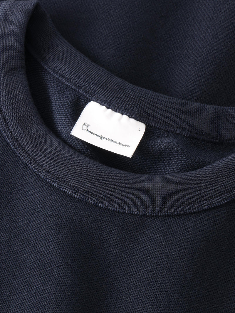 KnowledgeCotton Apparel - UNI Loose fit sweat camp print - GOTS/Vegan Sweats 1412 Night Sky