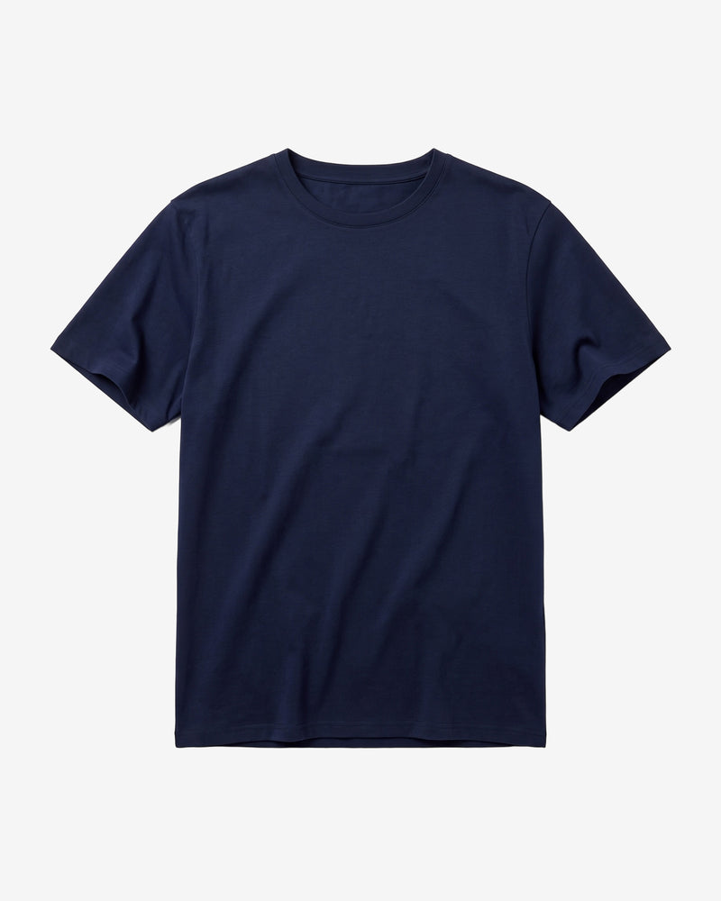 KnowledgeCotton Apparel - MEN Mercerized t-shirt T-shirts 1412 Night Sky