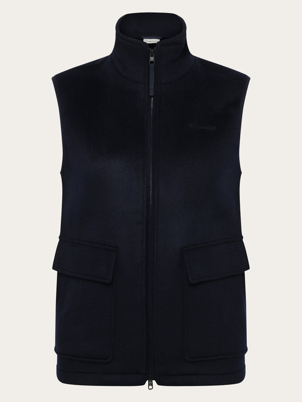 KnowledgeCotton Apparel - UNI Merino Wool Vest - GRS Vests 1412 Night Sky