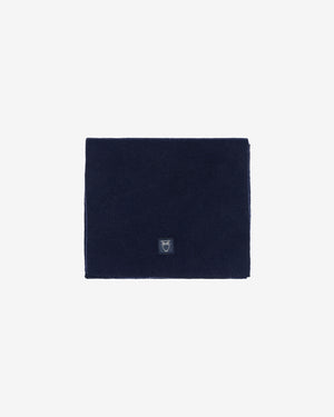 KnowledgeCotton Apparel - UNI Merino badge scarf Scarfs 1001 Total Eclipse