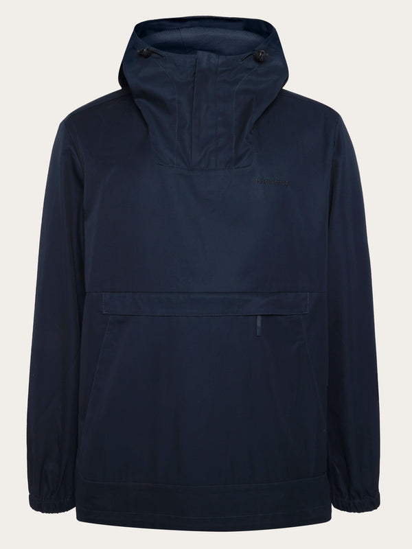 KnowledgeCotton Apparel - UNI Organic Cotton Canvas Anorak Jacket GOTS/Vegan Jackets 1001 Total Eclipse