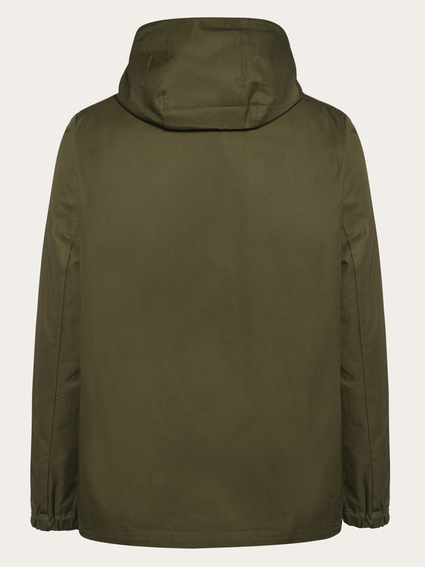 KnowledgeCotton Apparel - UNI Organic Cotton Canvas Anorak Jacket GOTS/Vegan Jackets 1068 Burned Olive