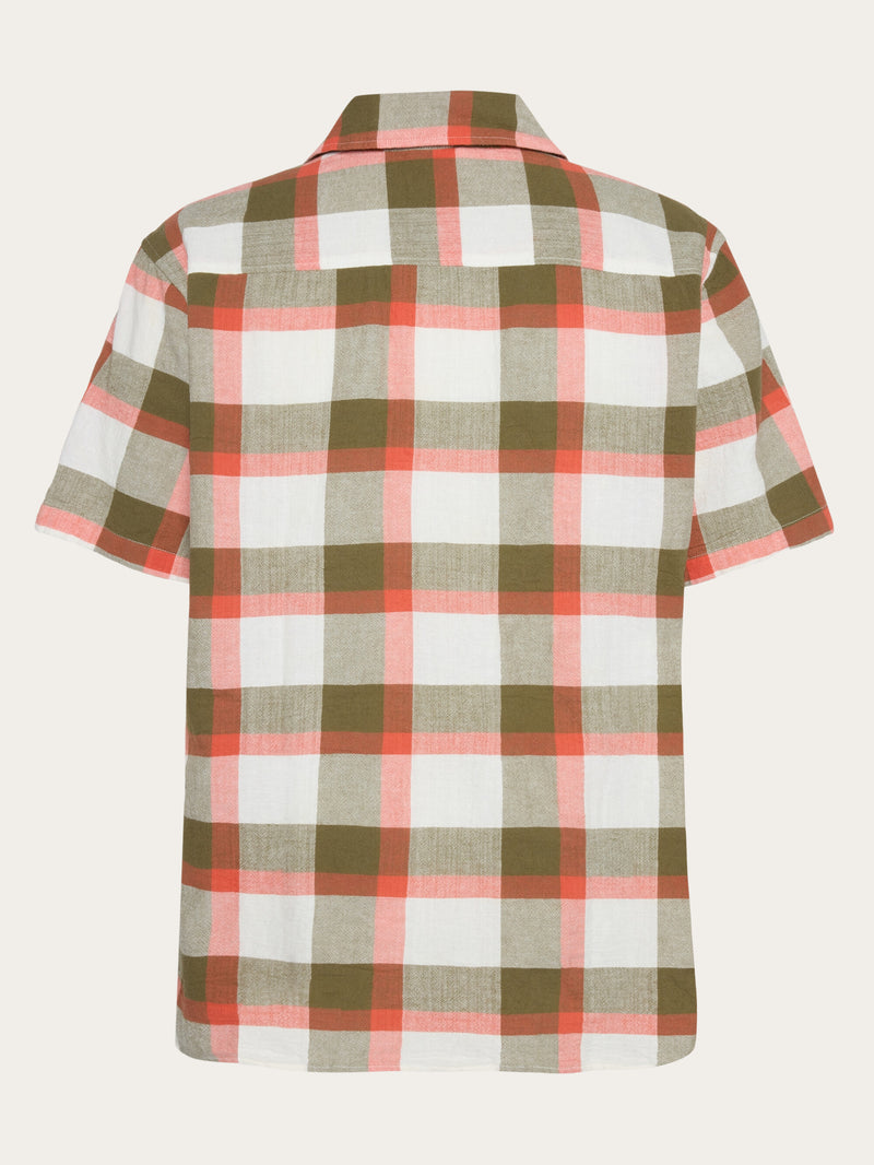 KnowledgeCotton Apparel - MEN Organic Cotton Checked Shirt GOTS/Vegan Shirts 7030 Beige check