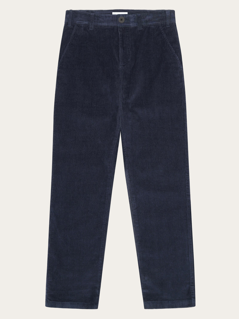 KnowledgeCotton Apparel - MEN Organic Cotton Chuck Corduroy Pants GOTS Pants 1412 Night Sky