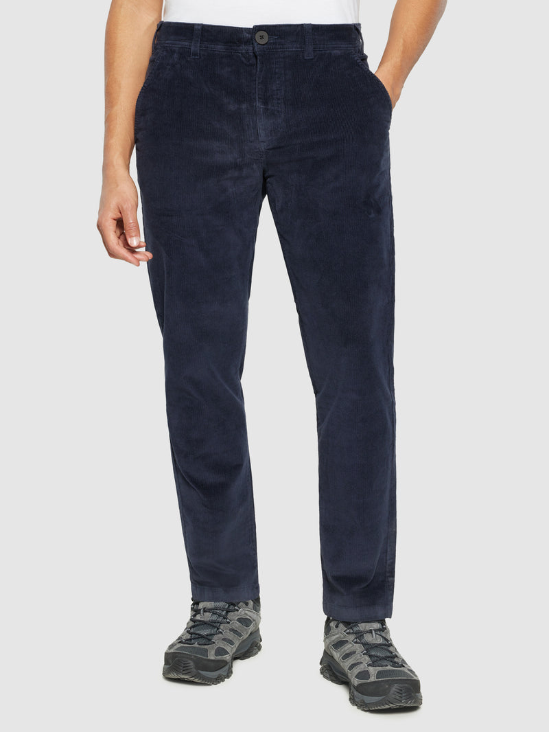 KnowledgeCotton Apparel - MEN Organic Cotton Chuck Corduroy Pants GOTS Pants 1412 Night Sky