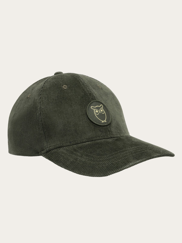 KnowledgeCotton Apparel - UNI Organic Cotton Corduroy Cap GOTS Caps 1090 Forrest Night