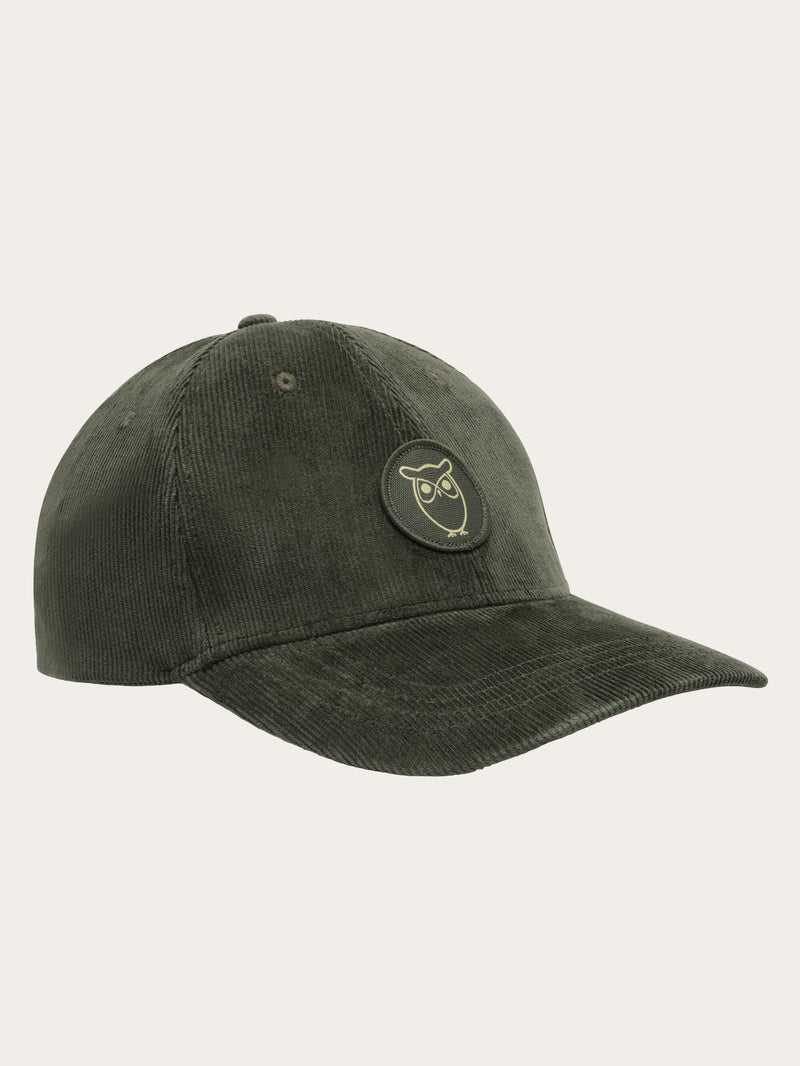 KnowledgeCotton Apparel - UNI Organic Cotton Corduroy Cap GOTS Caps 1090 Forrest Night