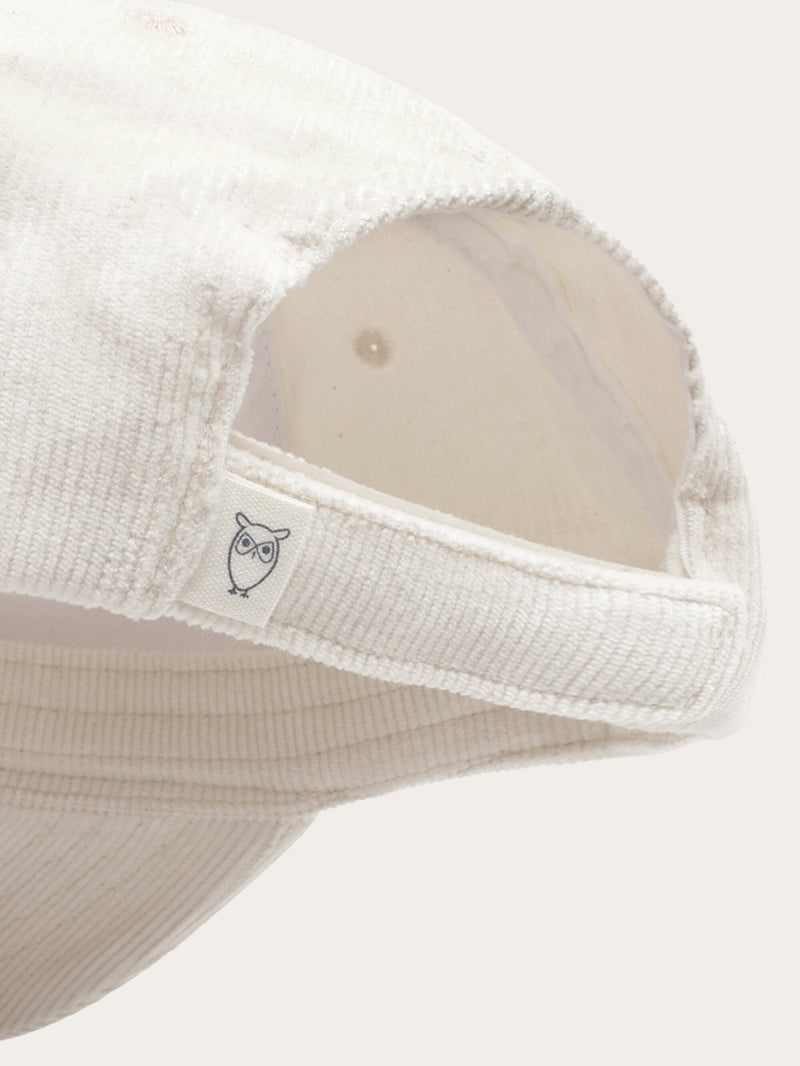 KnowledgeCotton Apparel - UNI Organic Cotton Corduroy Cap GOTS Caps 1387 Egret