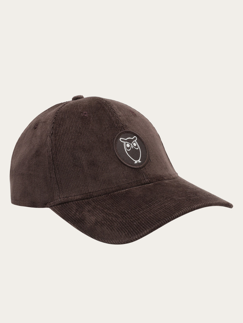 KnowledgeCotton Apparel - UNI Organic Cotton Corduroy Cap GOTS Caps 1487 Chocolate Torte