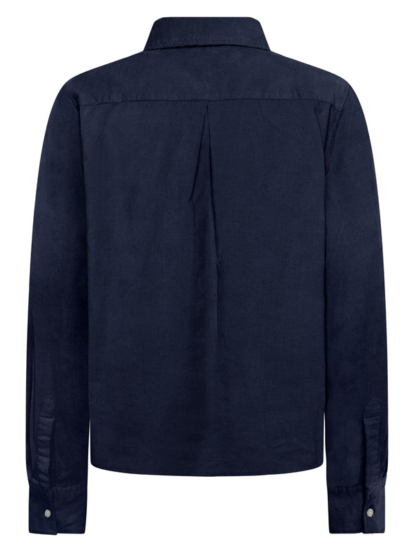 KnowledgeCotton Apparel - WMN Organic Cotton Corduroy Shirt GOTS Shirts 1001 Total Eclipse