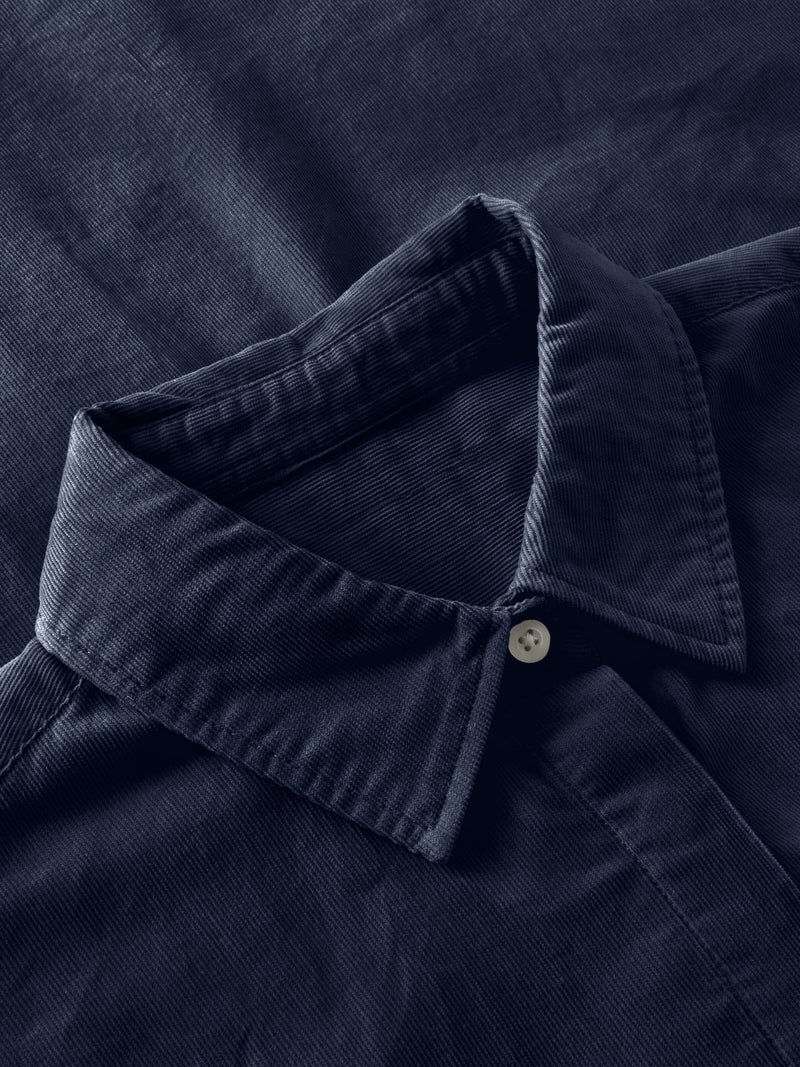 KnowledgeCotton Apparel - WMN Organic Cotton Corduroy Shirt GOTS Shirts 1001 Total Eclipse
