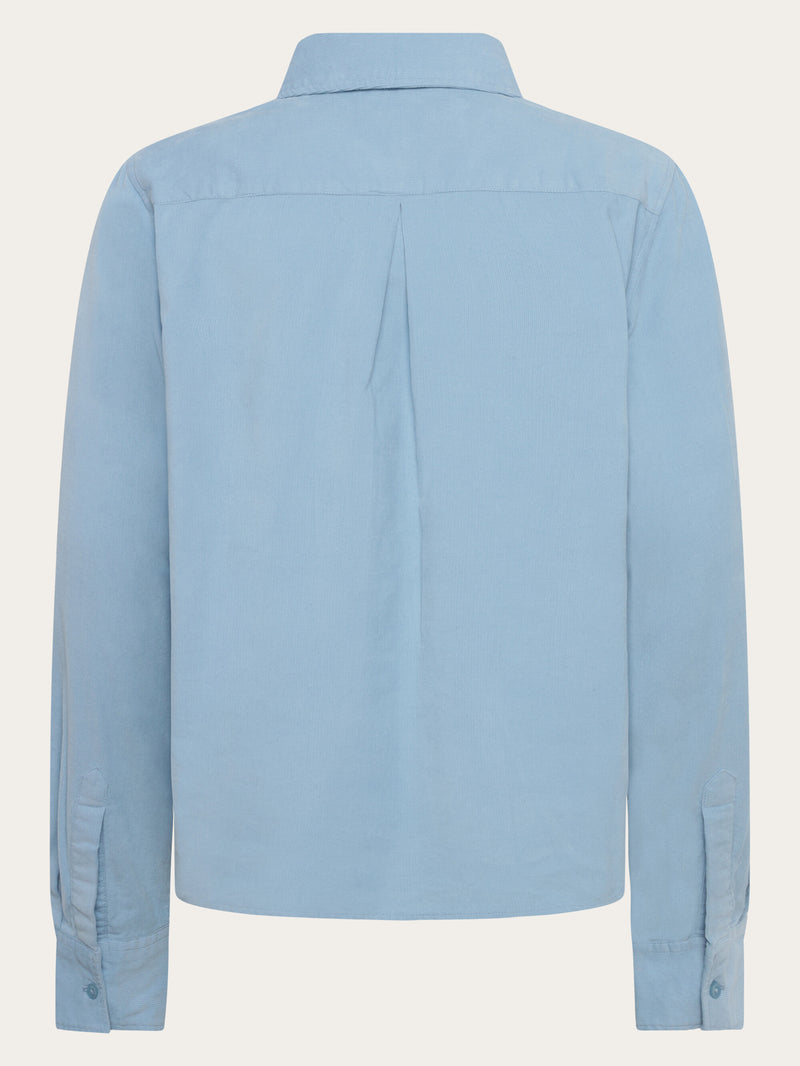 KnowledgeCotton Apparel - WMN Organic Cotton Corduroy Shirt GOTS Shirts 1463 Glacier Lake