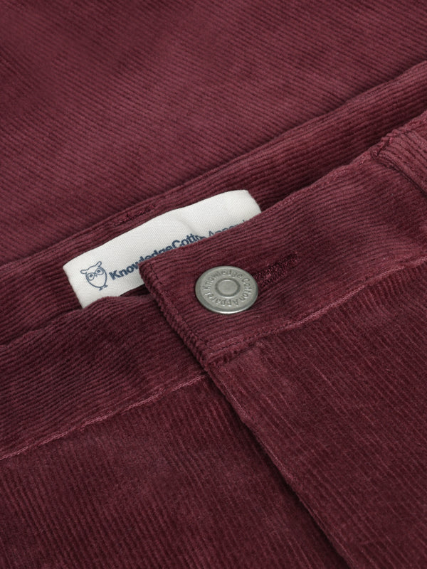 KnowledgeCotton Apparel - WMN Organic Cotton Corduroy skirt GOTS Skirts 1281 Fig