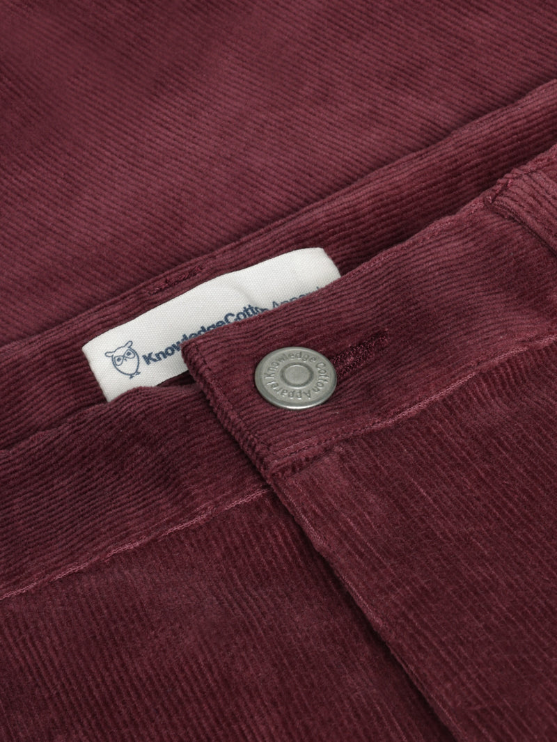 KnowledgeCotton Apparel - WMN Organic Cotton Corduroy skirt GOTS Skirts 1281 Fig