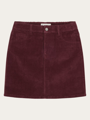 KnowledgeCotton Apparel - WMN Organic Cotton Corduroy skirt GOTS Skirts 1281 Fig