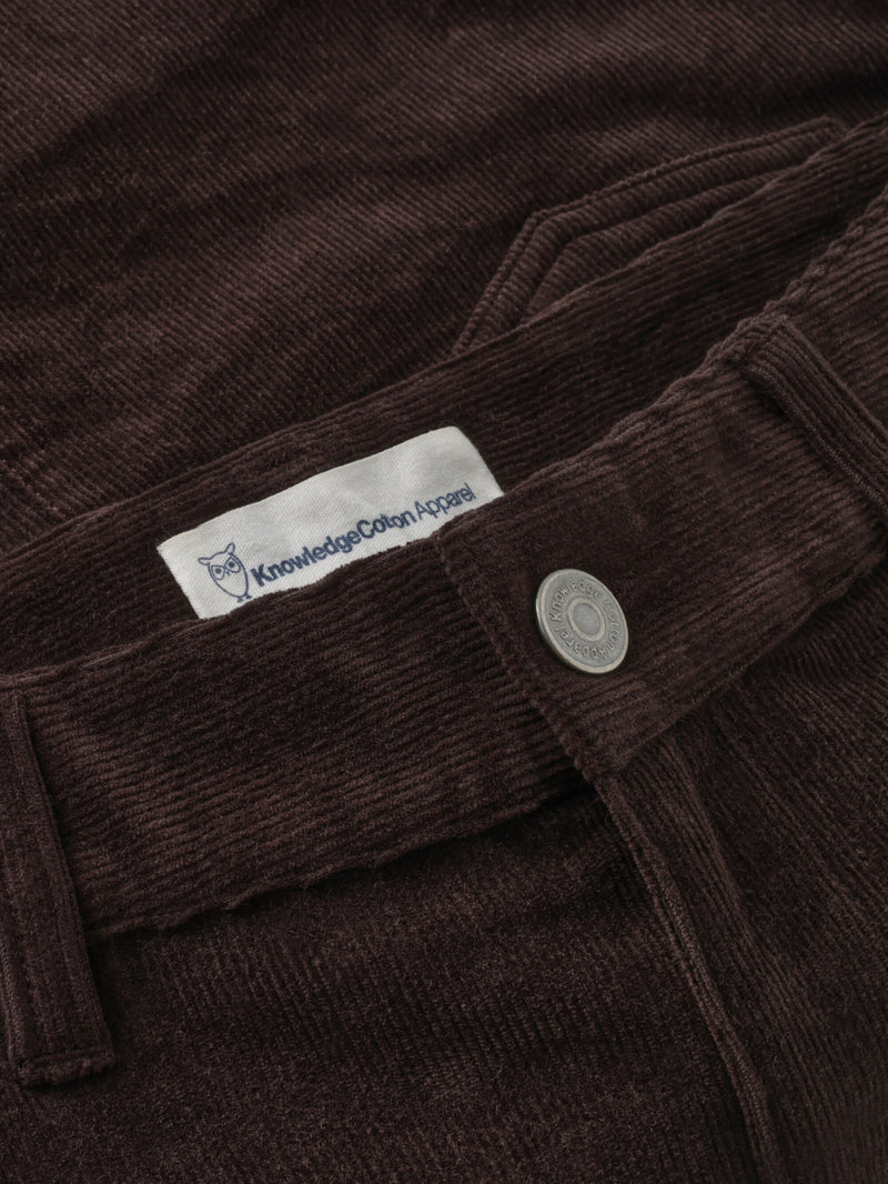 KnowledgeCotton Apparel - WMN Organic Cotton Corduroy skirt GOTS Skirts 1487 Chocolate Torte