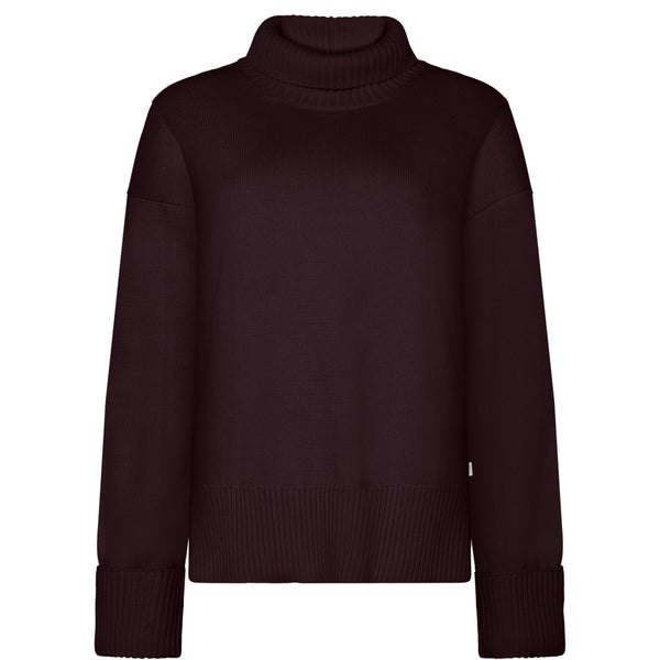 KnowledgeCotton Apparel - WMN Organic Cotton Crew Neck - Regenerative Organic Certified™ - GOTS/Vegan Knits 1281 Fig