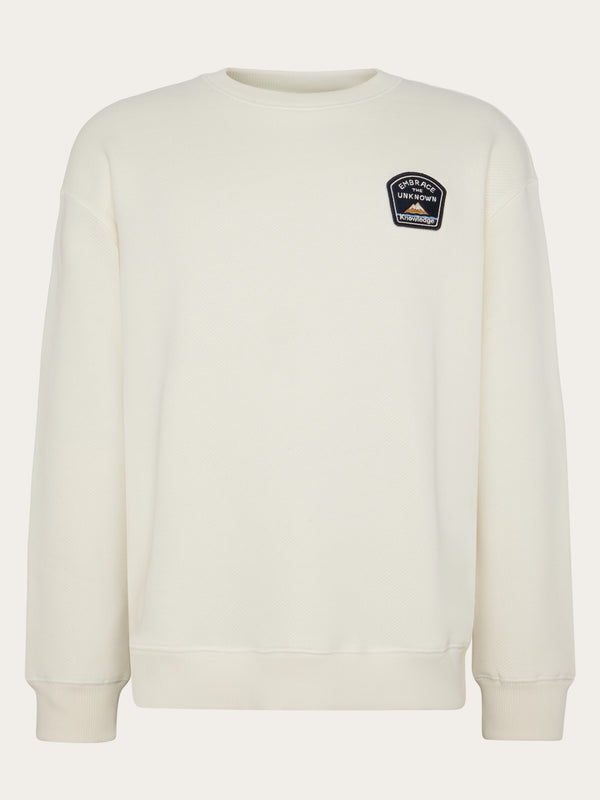KnowledgeCotton Apparel - MEN Organic Cotton Crew Neck GOTS Sweats 1387 Egret