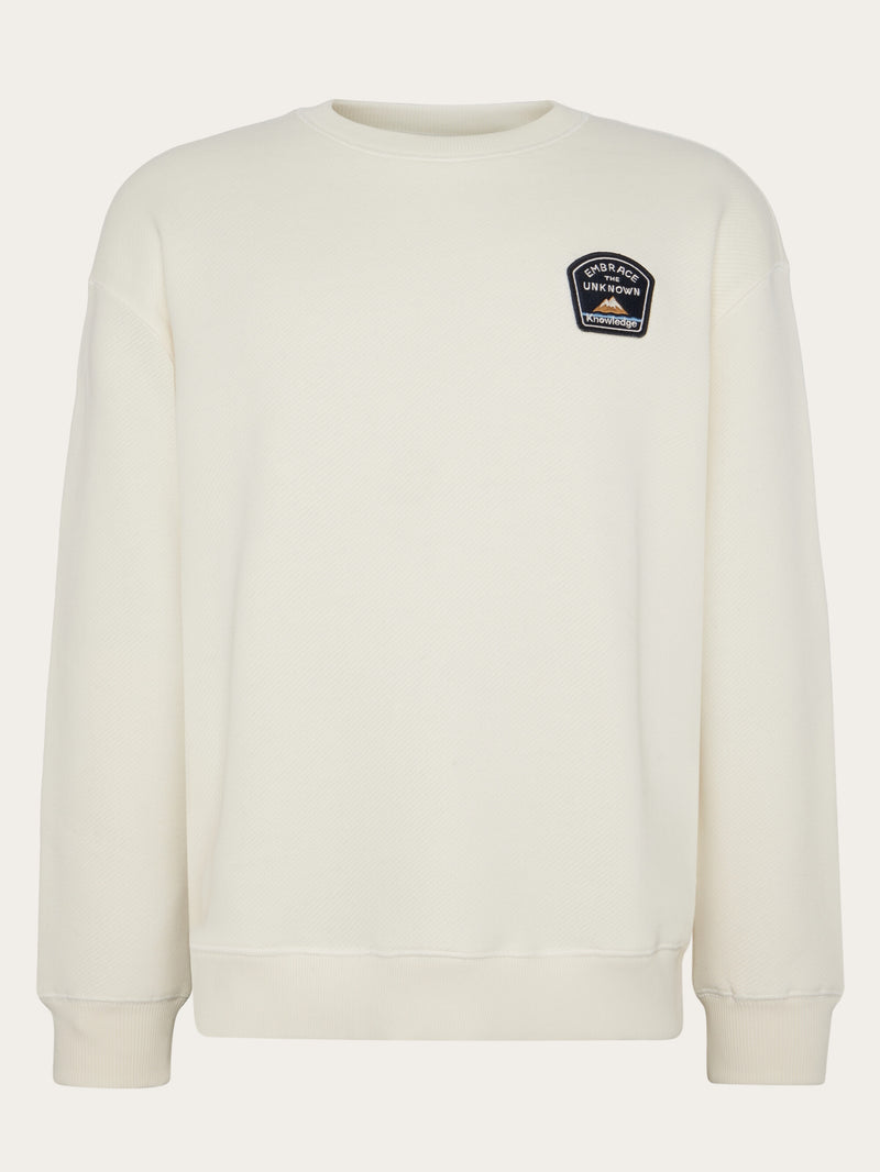 KnowledgeCotton Apparel - MEN Organic Cotton Crew Neck GOTS Sweats 1387 Egret