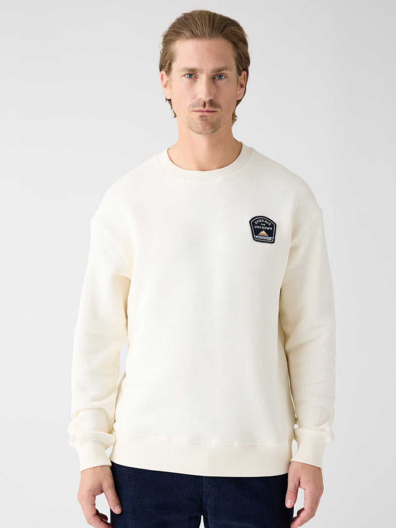 KnowledgeCotton Apparel - MEN Organic Cotton Crew Neck GOTS Sweats 1387 Egret